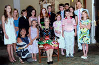 Marian Stanley Tucker with her students